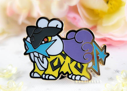Gamers Guild AZ Bonnies Lab Raikou Glow In The Dark Enamel Pin Faire