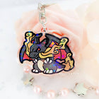 Gamers Guild AZ Bonnies Lab Shiny Charizard Epoxy Acrylic Keychain Holographic Charm Faire