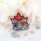 Gamers Guild AZ Bonnies Lab Shiny Gyarados Epoxy Acrylic Keychain Holographic Charm Faire