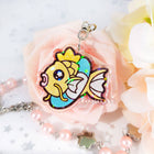 Gamers Guild AZ Bonnies Lab Shiny Magikarp on Floatie Epoxy Acrylic Keychain Holographic Faire