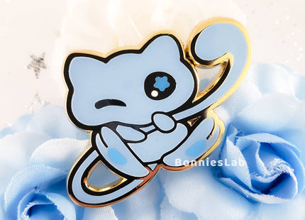 Gamers Guild AZ Bonnies Lab Shiny Mew Enamel Pin (Glows in the Dark) Faire