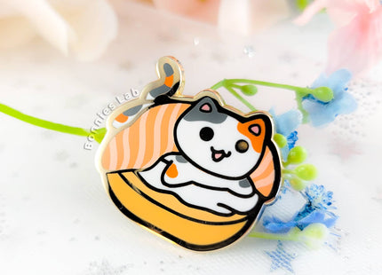 Gamers Guild AZ Bonnies Lab Smoked Salmon (Lox) Bagel Cat Enamel Pin Faire