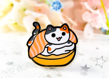 Gamers Guild AZ Bonnies Lab Smoked Salmon (Lox) Bagel Cat Enamel Pin Faire
