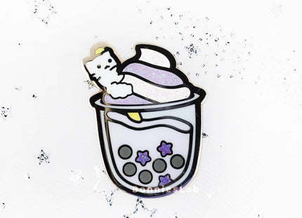 Gamers Guild AZ Bonnies Lab Taro Milk Tea Enamel Pin Faire