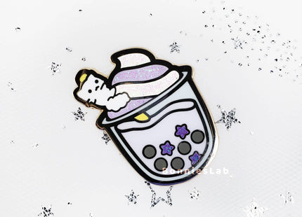 Gamers Guild AZ Bonnies Lab Taro Milk Tea Enamel Pin Faire