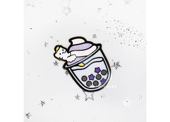 Gamers Guild AZ Bonnies Lab Taro Milk Tea Enamel Pin Faire