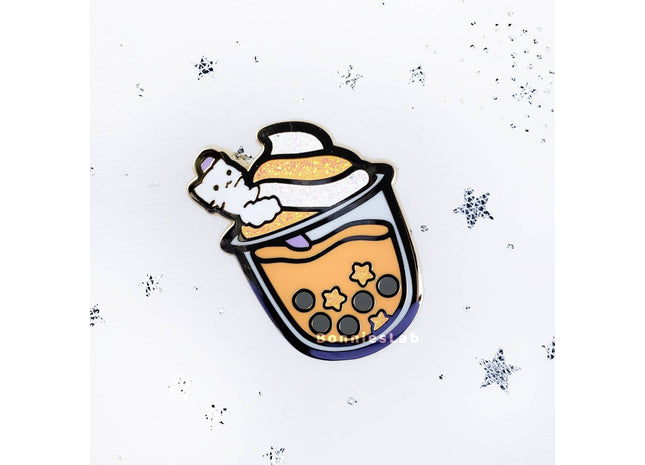 Gamers Guild AZ Bonnies Lab Thai Iced Tea Enamel Pin Faire