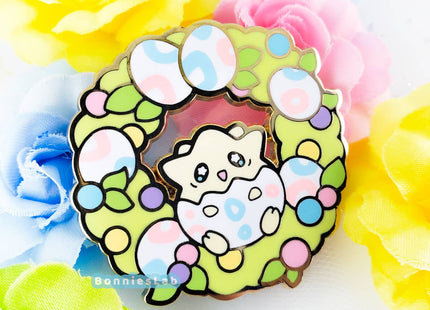 Gamers Guild AZ Bonnies Lab Togepi Egg Wreath Enamel Pin Faire