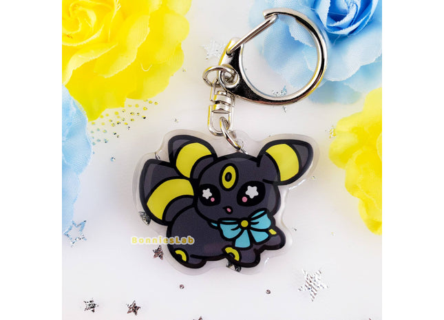 Gamers Guild AZ Bonnies Lab Umbreon Epoxy Acrylic Keychain Charm Faire