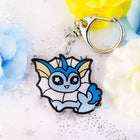Gamers Guild AZ Bonnies Lab Vaporeon Epoxy Acrylic Keychain Charm Faire