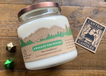 Gamers Guild AZ Cantrip Candles Cantrip Candles: A Walk in the Woods 16 oz Cantrip Candles