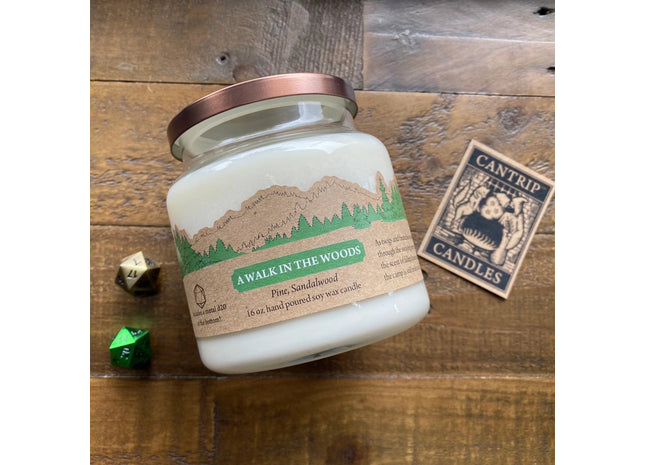 Gamers Guild AZ Cantrip Candles Cantrip Candles: A Walk in the Woods 16 oz Cantrip Candles