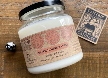 Gamers Guild AZ Cantrip Candles Cantrip Candles: Black Hound Tavern 16 oz Cantrip Candles