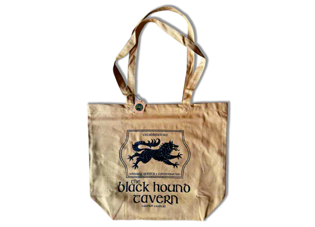 Gamers Guild AZ Cantrip Candles Cantrip Candles: Black Hound Tavern Tote - Tan Cantrip Candles