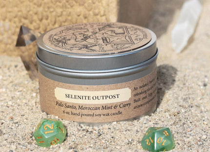 Gamers Guild AZ Cantrip Candles Cantrip Candles: Selenite Outpost 6 oz. Cantrip Candles