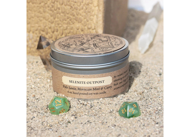 Gamers Guild AZ Cantrip Candles Cantrip Candles: Selenite Outpost 6 oz. Cantrip Candles