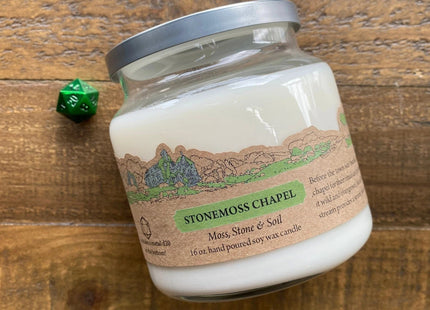 Gamers Guild AZ Cantrip Candles Cantrip Candles: Stonemoss Chapel 16 oz Cantrip Candles