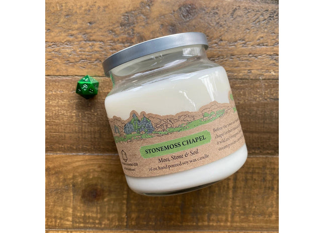 Gamers Guild AZ Cantrip Candles Cantrip Candles: Stonemoss Chapel 16 oz Cantrip Candles