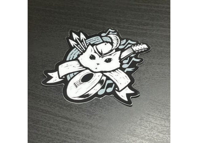 Gamers Guild AZ Caverns & Calicos Sticker: Cat Class - Bard Caverns & Calicos