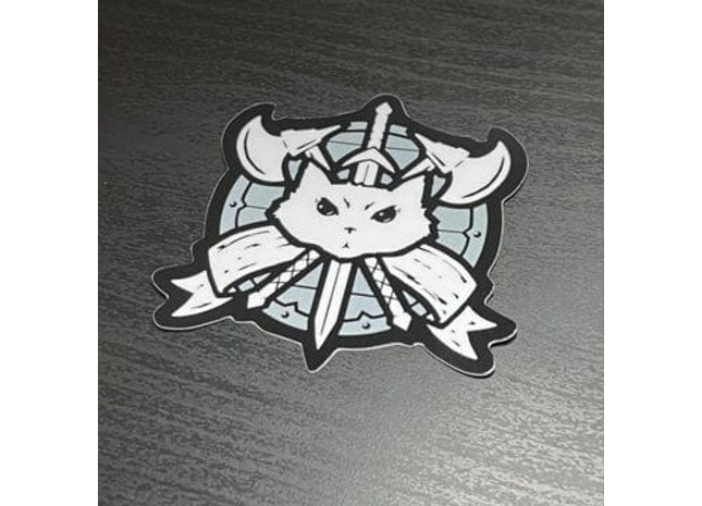 Gamers Guild AZ Caverns & Calicos Sticker: Cat Class - Fighter Caverns & Calicos