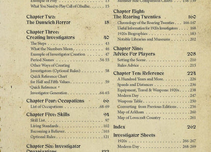 Gamers Guild AZ Chaosium Call of Cthulhu Investigator Handbook (Pre-Order) PSi