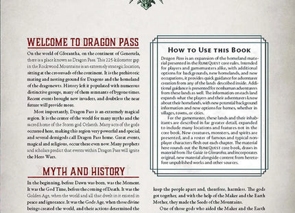 Gamers Guild AZ Chaosium RuneQuest RPG: Lands of RuneQuest - Dragon Pass AGD