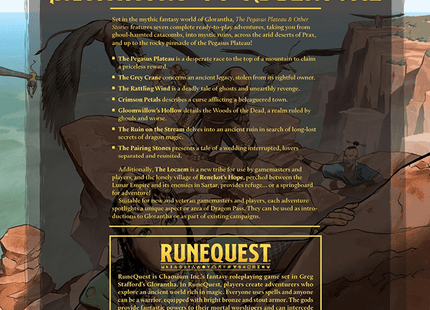 Gamers Guild AZ Chaosium RuneQuest RPG: The Pegasus Plateau & Other Stories AGD
