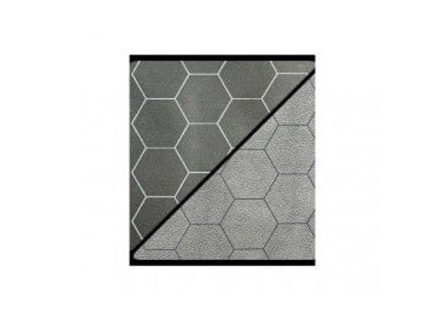 Gamers Guild AZ Chessex Chessex Battlemat 1 Inch Reversible Black-Grey Hexes Chessex