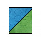 Gamers Guild AZ Chessex Chessex Battlemat 1 Inch Reversible Blue-Green Hexes Chessex