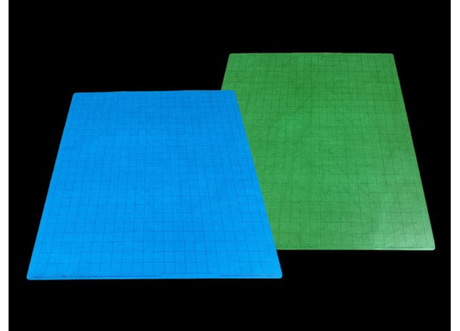 Gamers Guild AZ Chessex Chessex: Battlemat 1 Inch Reversible Blue-Green Squares Chessex