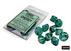 Gamers Guild AZ Chessex Chessex Dice: Borealis Kelp/light green Luminary Set of Ten d10s Chessex