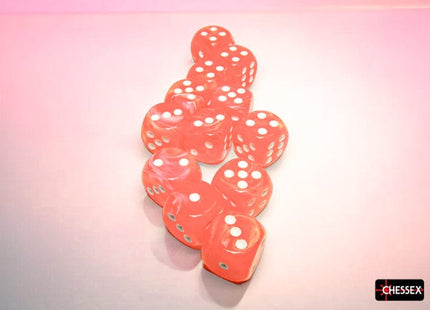 Gamers Guild AZ Chessex Chessex Dice: Festive Dahlia/white 16mm d6 Dice Block (12 dice) Chessex