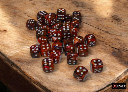 Gamers Guild AZ Chessex Chessex Dice: Festive Symphony/white 12mm d6 Dice Block (36 dice) Chessex