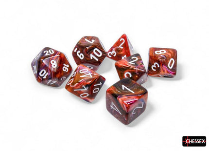 Gamers Guild AZ Chessex Chessex Dice: Festive Symphony/white Polyhedral 7-Dice Set Chessex