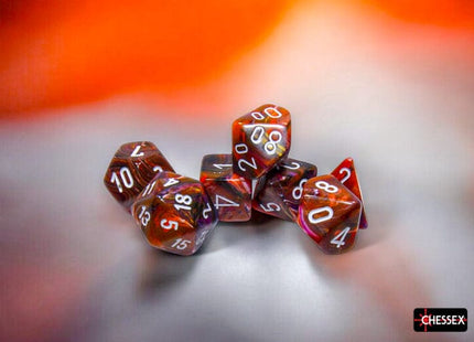 Gamers Guild AZ Chessex Chessex Dice: Festive Symphony/white Polyhedral 7-Dice Set Chessex