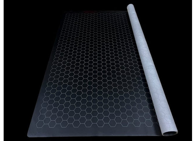 Gamers Guild AZ Chessex Chessex: Megamat 1 inch Reversable Black-Grey Hexes Chessex