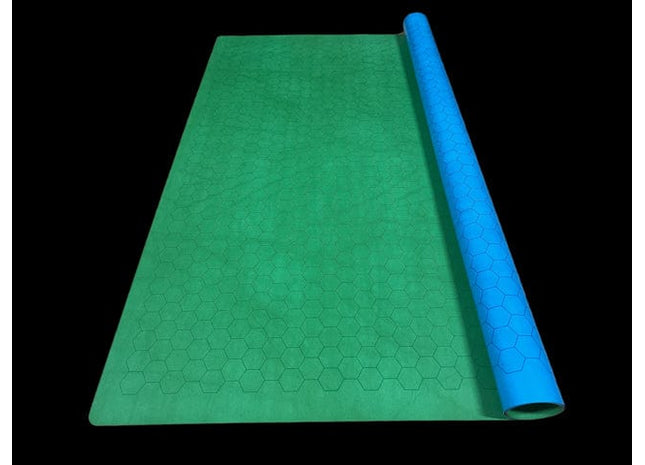 Gamers Guild AZ Chessex Chessex: Megamat 1 inch Reversable Blue-Green Hexes Chessex