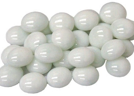 Gamers Guild AZ Chessex CHX01131 - Chessex Glass Gaming Stones: White Opal Gaming Stones (40) Chessex