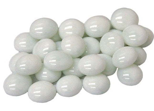 Gamers Guild AZ Chessex CHX01131 - Chessex Glass Gaming Stones: White Opal Gaming Stones (40) Chessex