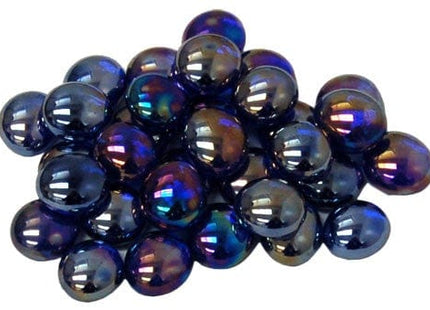 Gamers Guild AZ Chessex CHX01176 - Chessex  Glass Gaming Stones: Crystal Dark Blue Iridized (40) Chessex