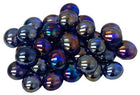 Gamers Guild AZ Chessex CHX01176 - Chessex  Glass Gaming Stones: Crystal Dark Blue Iridized (40) Chessex