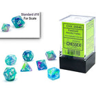 Gamers Guild AZ Chessex CHX20546: 7-Die Set Mini Festive: Waterlily/White Chessex