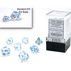 Gamers Guild AZ Chessex CHX20581: 7-Die Set Mini Borealis Luminary: Icicle/Light Blue Chessex