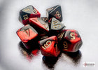 Gamers Guild AZ Chessex CHX20633 - Gemini® Mini-hedral™ Black-Red/gold 7-Die Set Chessex