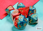 Gamers Guild AZ Chessex CHX20662 - Gemini® Mini-hedral™ Red-Teal/gold 7-Die Set Chessex