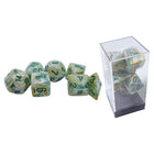 Gamers Guild AZ Chessex CHX22409 - 7 Set Mega Hedrals: Marble Green/dark green Chessex