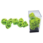 Gamers Guild AZ Chessex CHX22430 - 7 Set Mega Hedrals: Vortex Bright Green/black Chessex