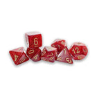 Gamers Guild AZ Chessex CHX22504 - Mega-Hedral 7 Dice Set: Glitter Ruby with Gold (Pre-Order) Chessex