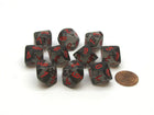 Gamers Guild AZ Chessex CHX23288 - Chessex Set of Ten D10 Translucent Smoke / Red Chessex