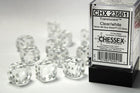 Gamers Guild AZ Chessex CHX23601 - Chessex 16mm D6 Translucent Clear/white Chessex